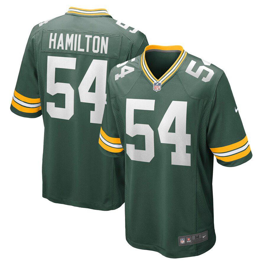 Men Green Bay Packers #54 La Darius Hamilton Nike Green Game NFL Jersey->green bay packers->NFL Jersey